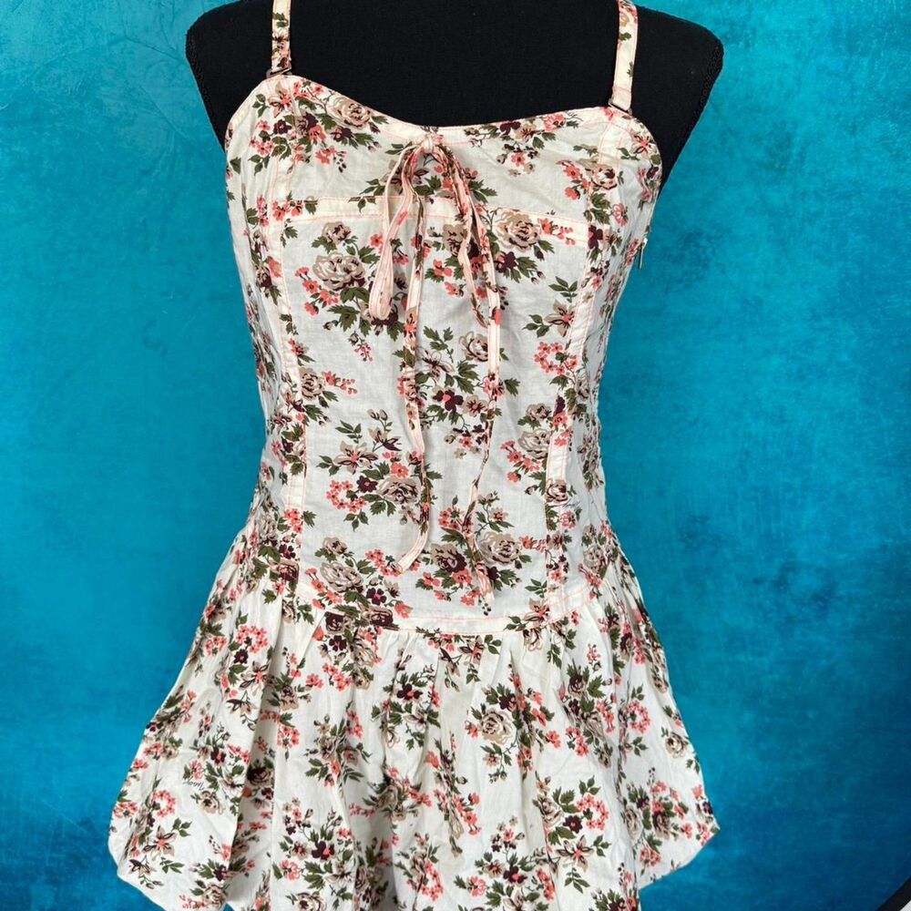 Y2K floral mini dress cottagecore/romantic cowgirl